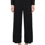Pantalone plissé Hatching in nero 