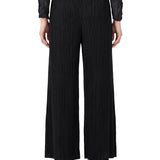 Pantalone plissé Hatching in nero 