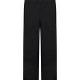 Pantalone plissé Hatching in nero 