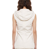 Top plissé Allow in bianco 