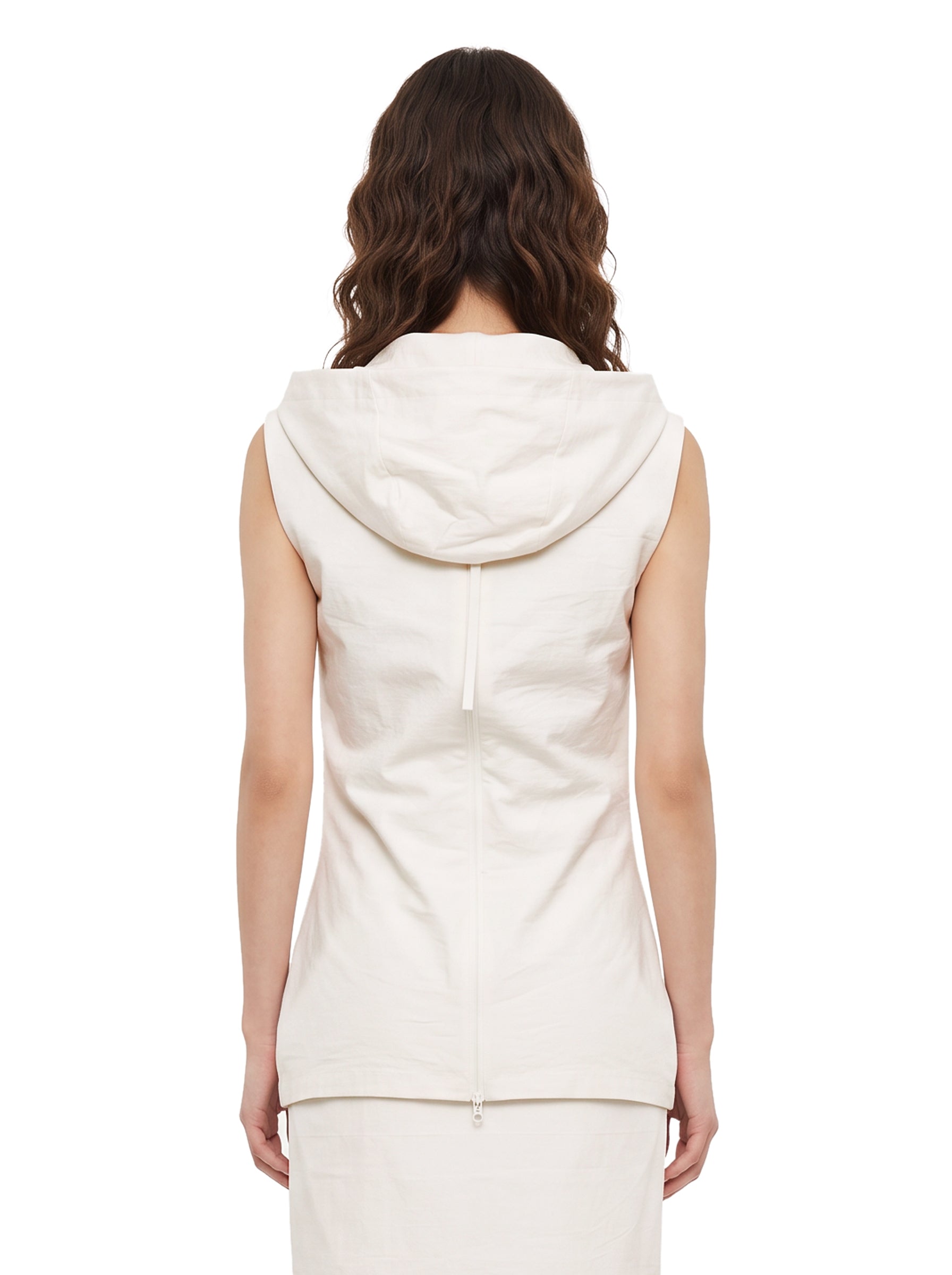 Top plissé Allow in bianco 