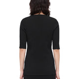 Top plissé rombi in nero 