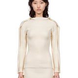 Maglia plissé Prance in avorio 
