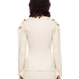 Maglia plissé Prance in avorio 