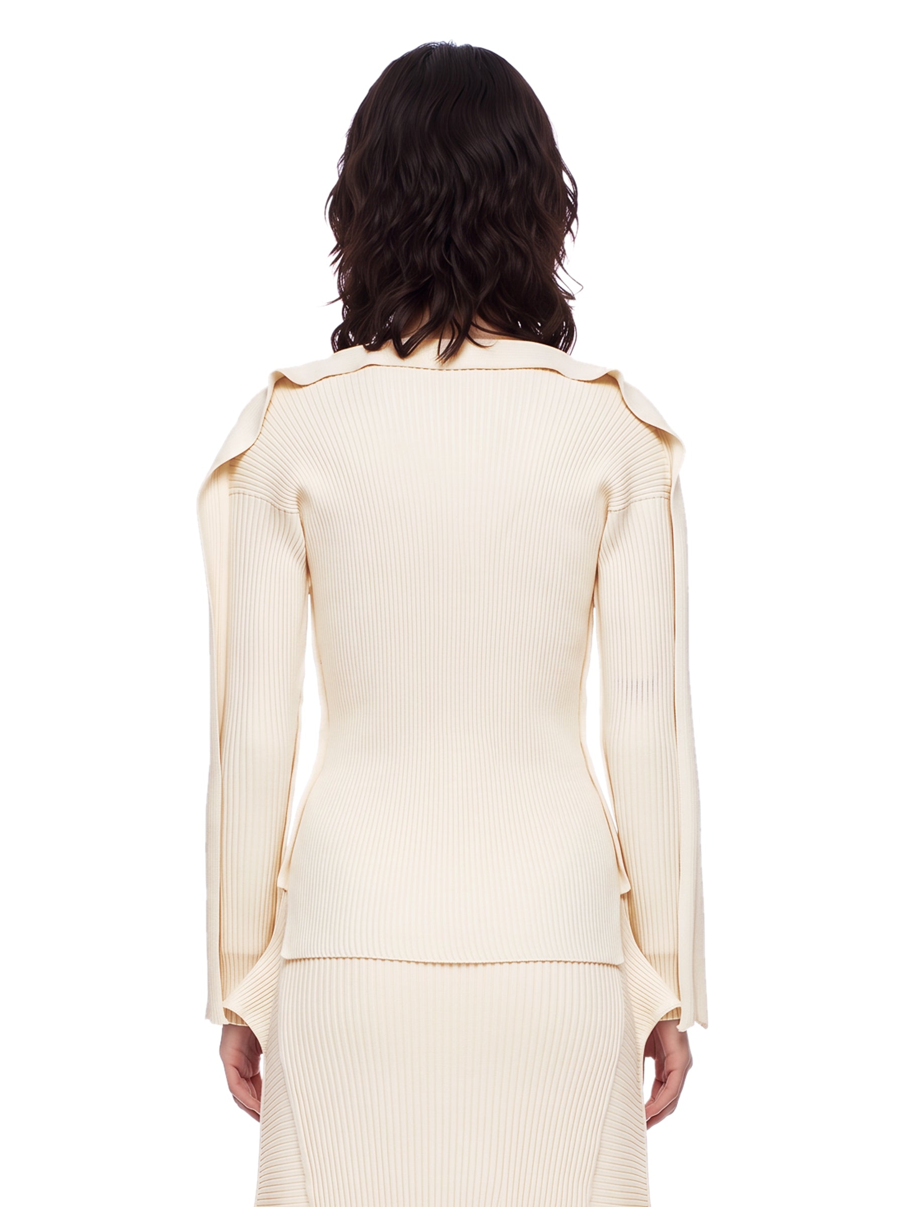 Maglia plissé Prance in avorio 