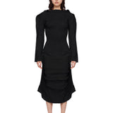 Maglia plissé Prance in nero 
