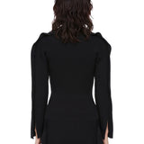 Maglia plissé Prance in nero 