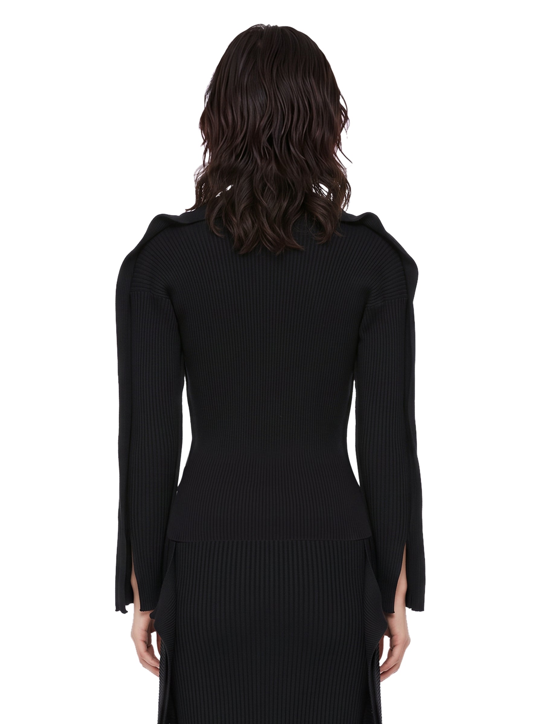 Maglia plissé Prance in nero 