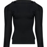 Maglia plissé Prance in nero 