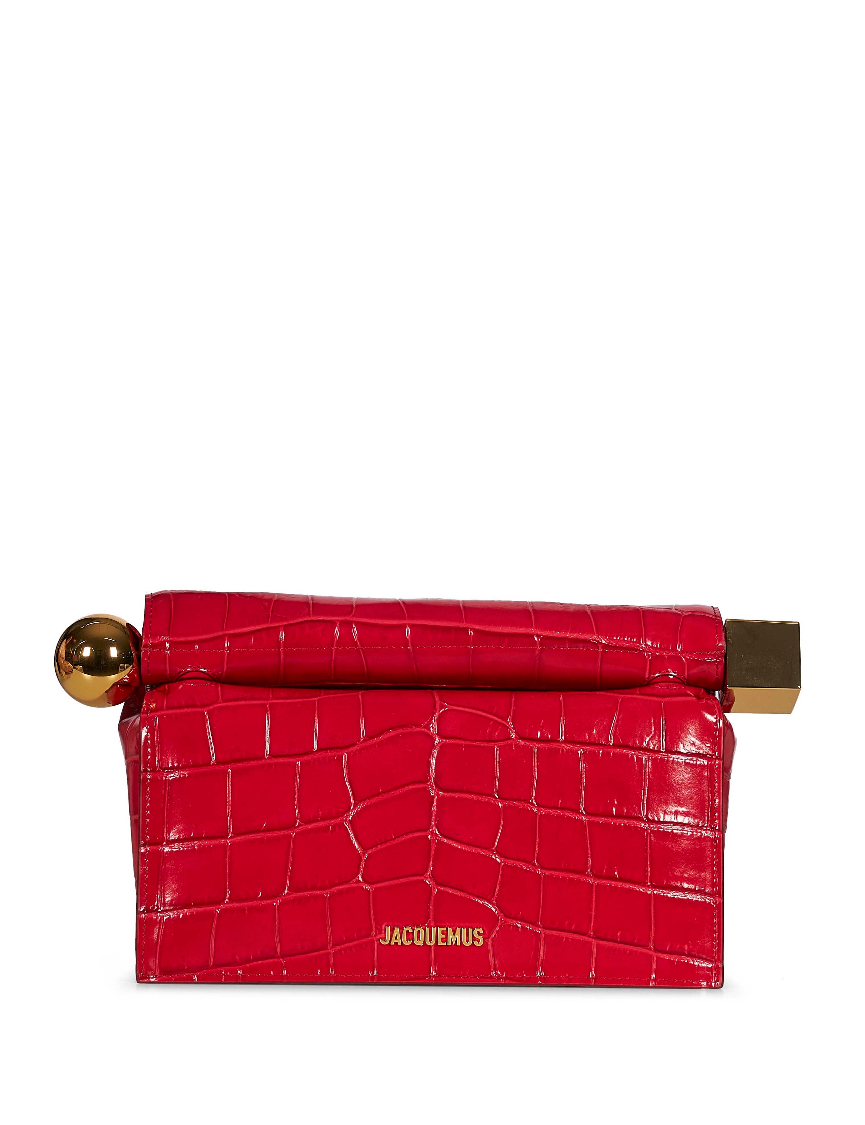Clutch La Pochette Rond Carre in rosso 