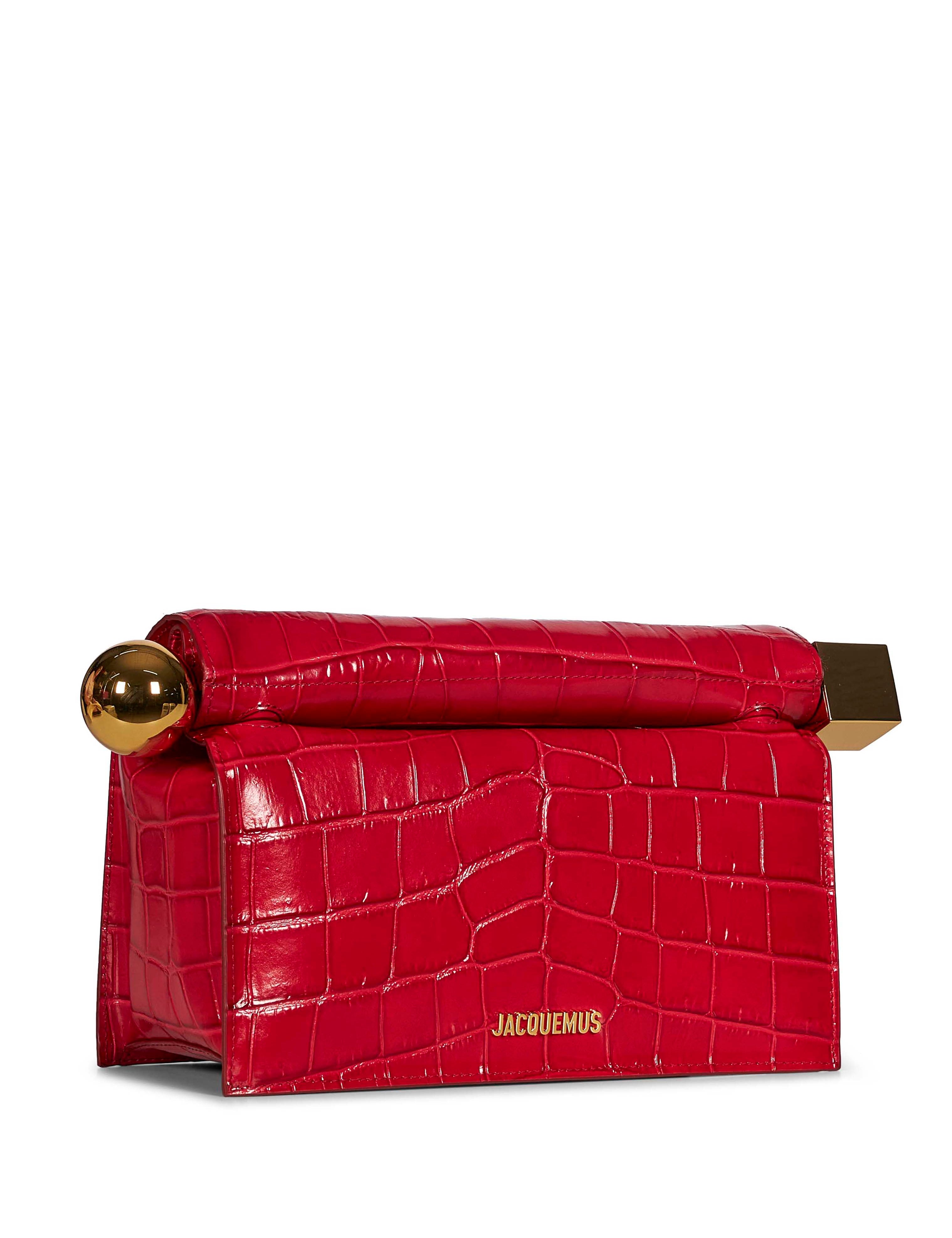 Clutch La Pochette Rond Carre in rosso 
