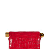 Clutch La pochette rond carre stampata in rosso 