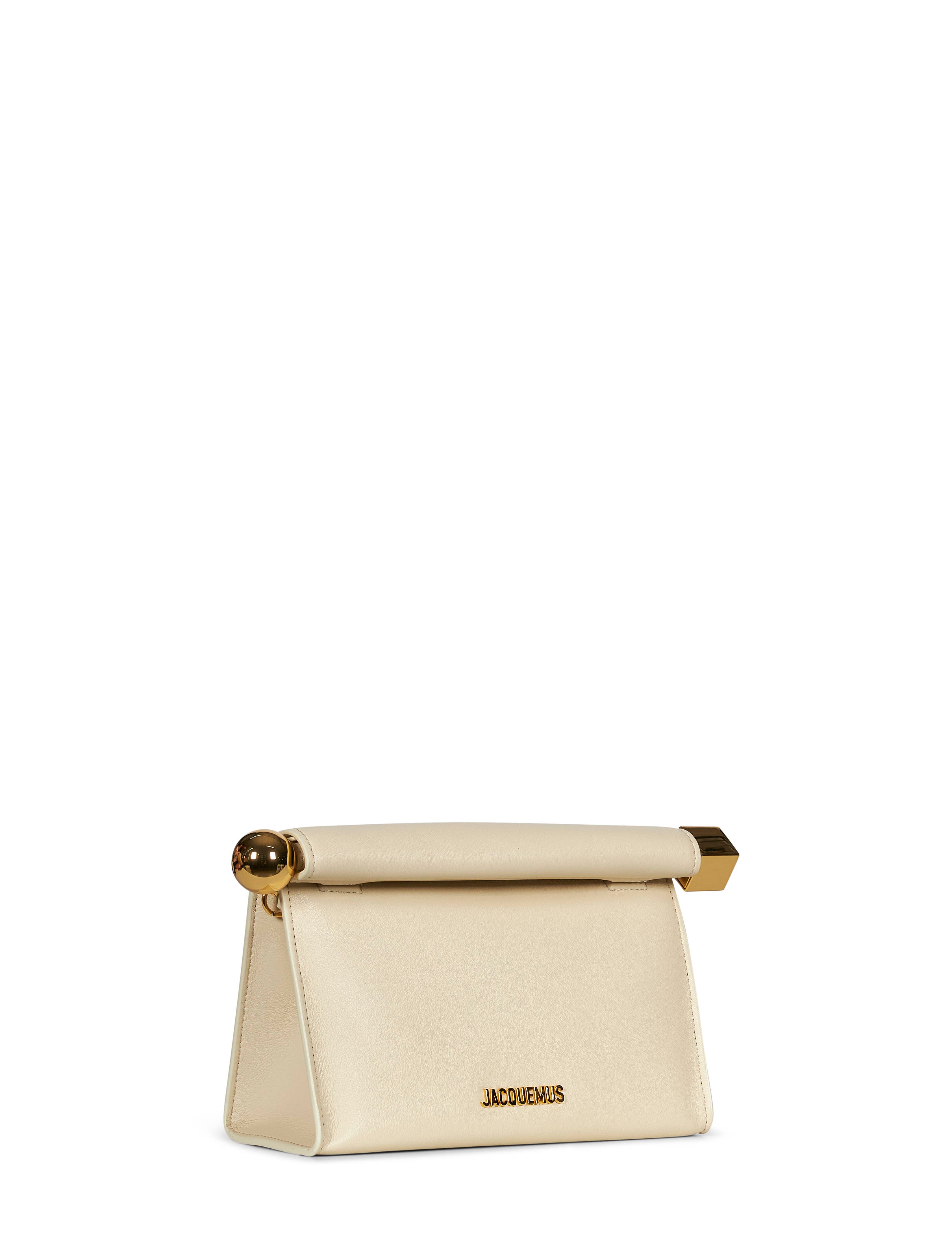 Borsa Le Sac Rond Carre in avorio 