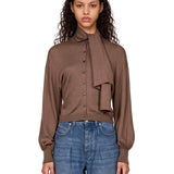 Cardigan Losange in marrone 