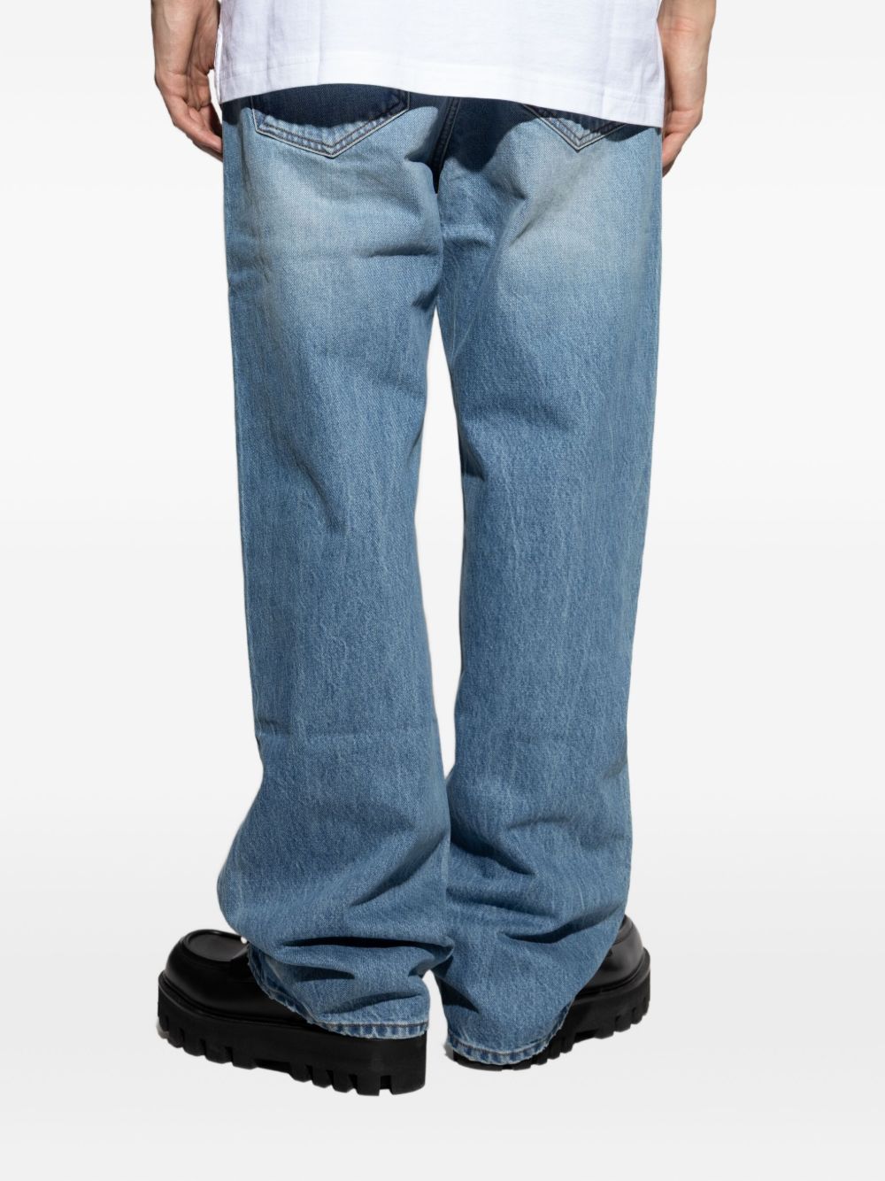 Jeans a gamba dritta Le De-nimes Droit in blu 