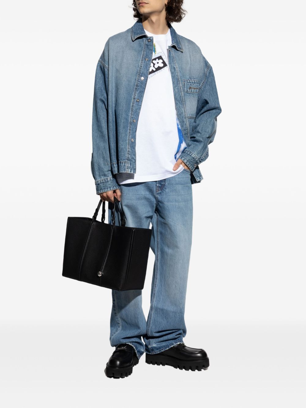 Jeans a gamba dritta Le De-nimes Droit in blu 