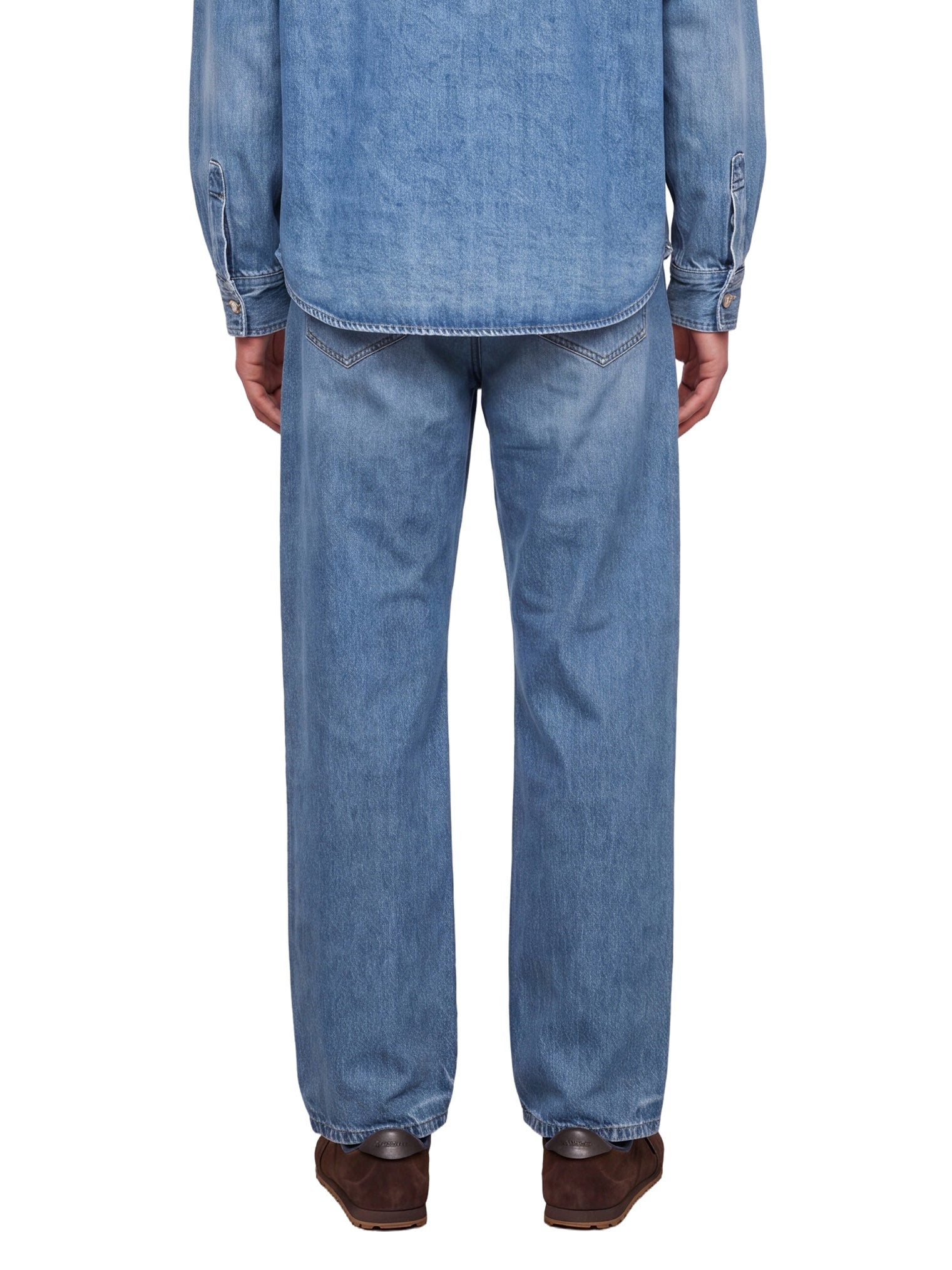 Jeans a gamba dritta Le De-nimes Droit in blu 