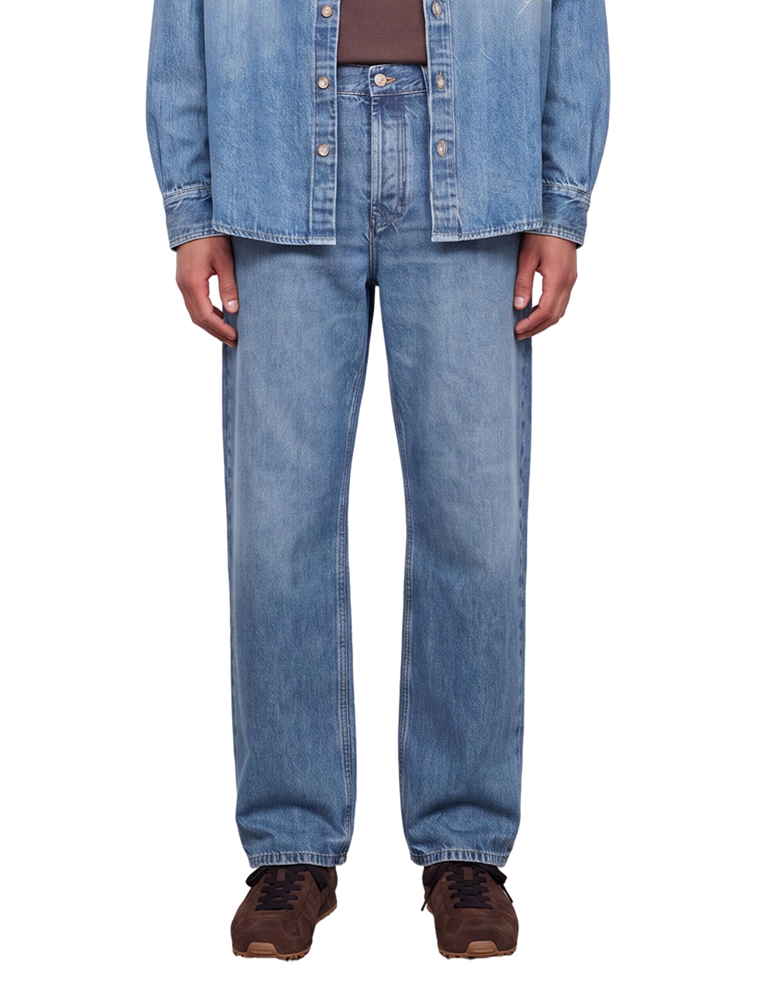 Jeans a gamba dritta Le De-nimes Droit in blu 