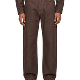 Jeans de-Nimes Tempo in marrone 