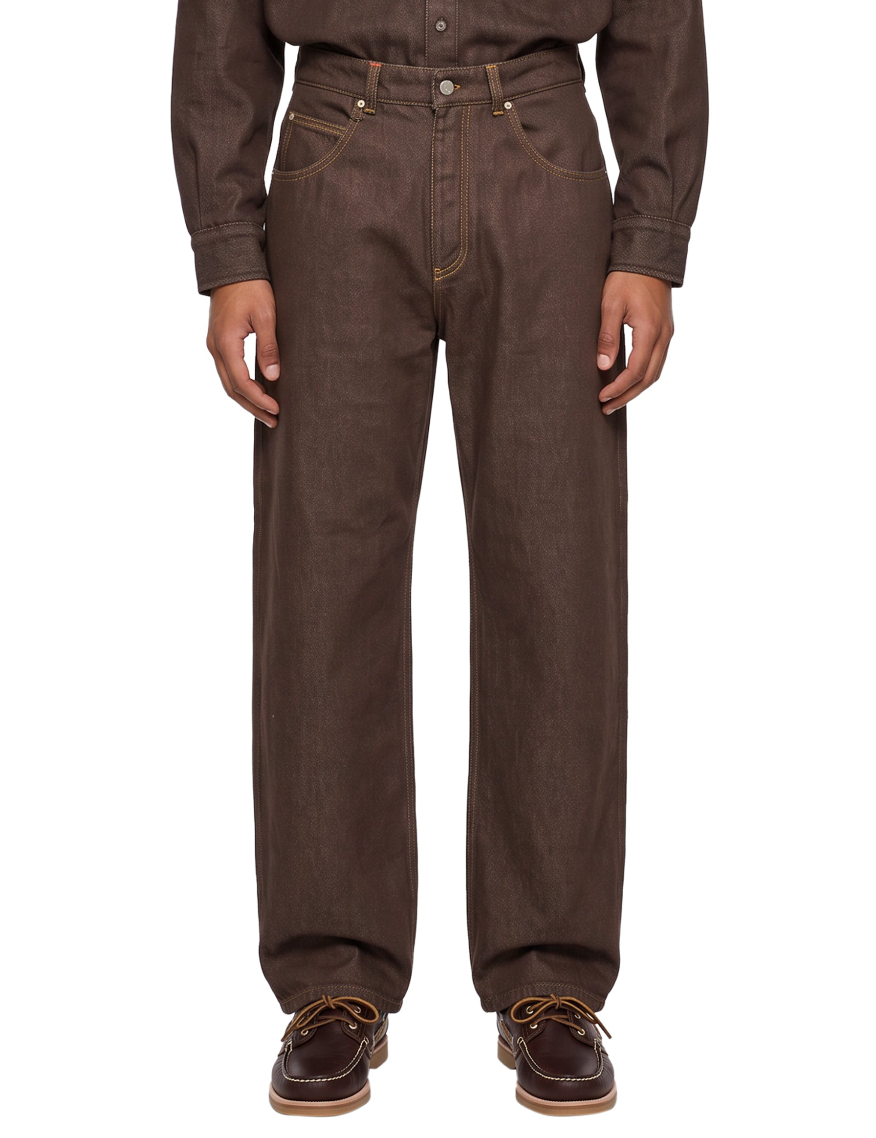 Jeans de-Nimes Tempo in marrone 