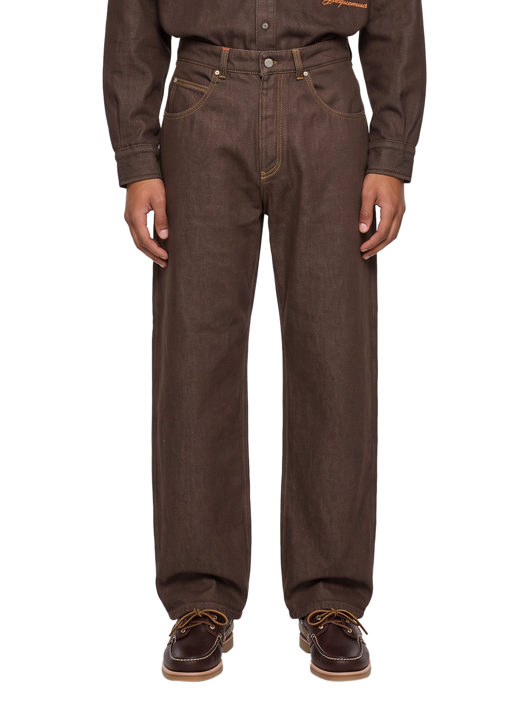 Jeans de-Nimes Tempo in marrone 