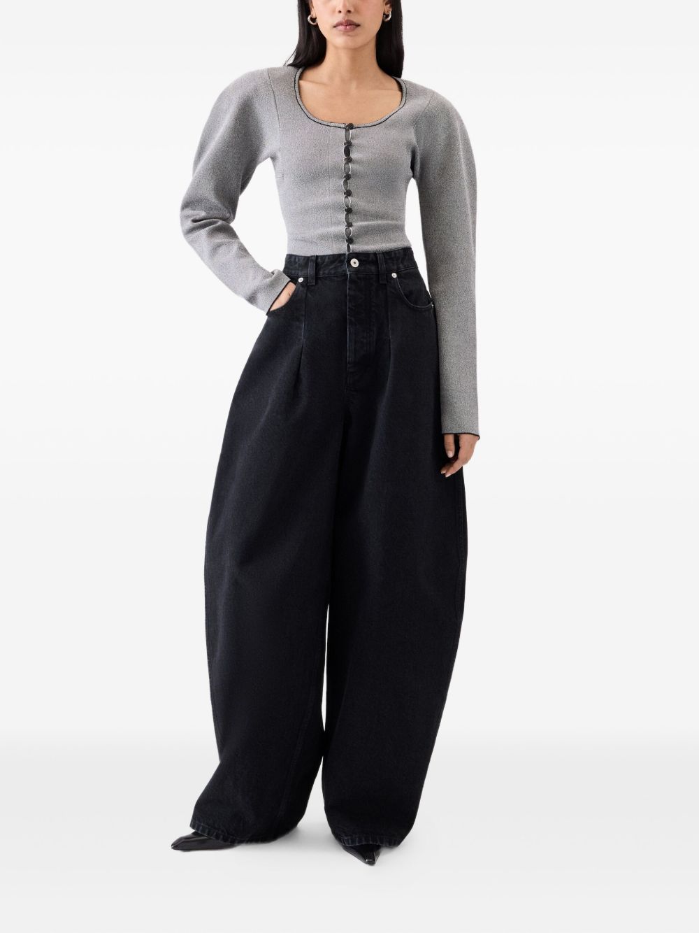 Jeans le de-nimes ovalo  in nero Jacquemus - donna 