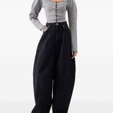 Jeans le de-nimes ovalo  in nero Jacquemus - donna 