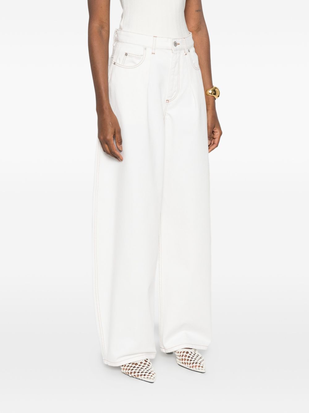 Jeans le de-nimes ovalo  in bianco Jacquemus - donna 