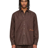 Camicia de-Nimes Simon in marrone 