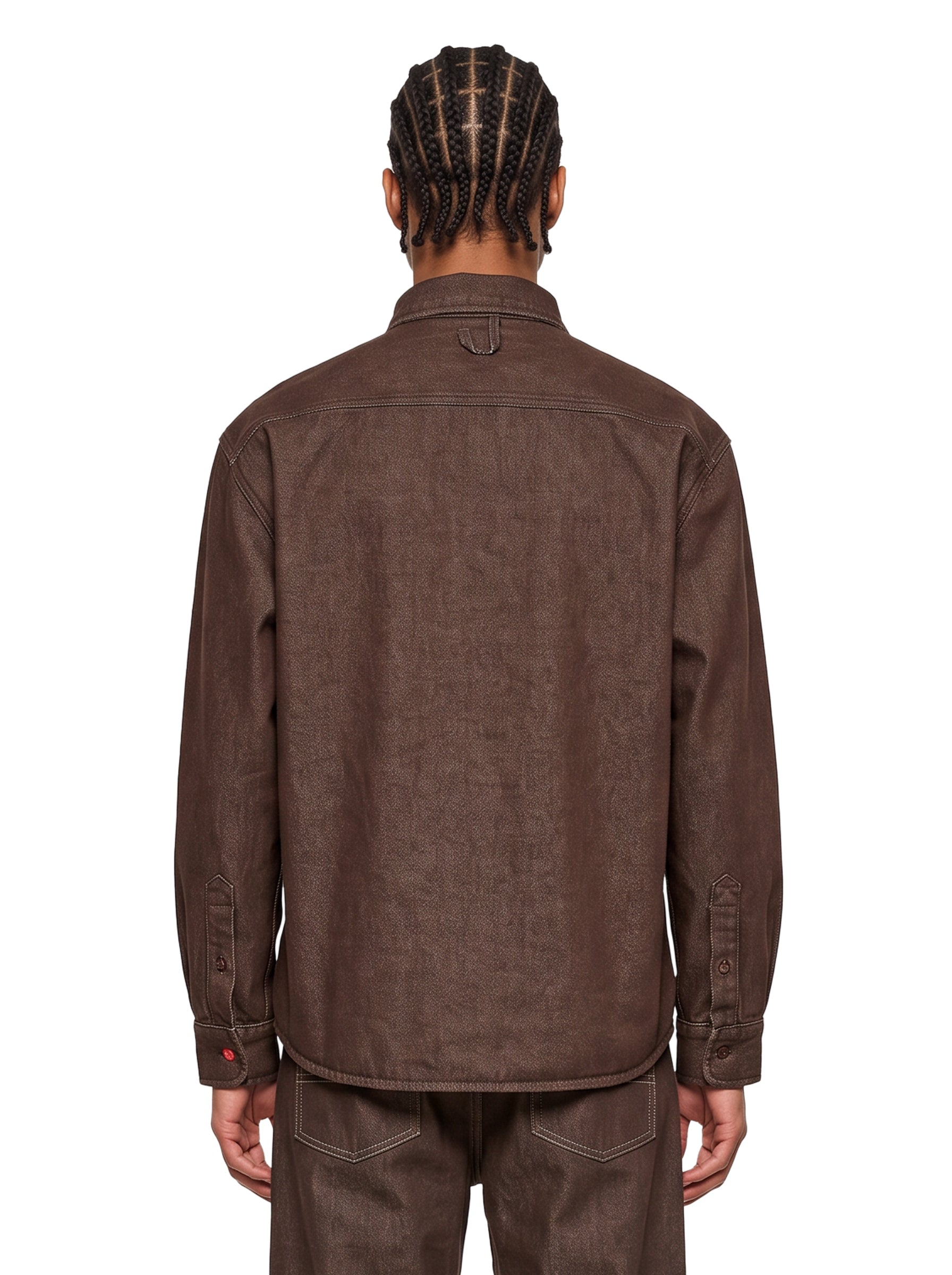 Camicia de-Nimes Simon in marrone 