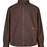 Camicia de-Nimes Simon in marrone 