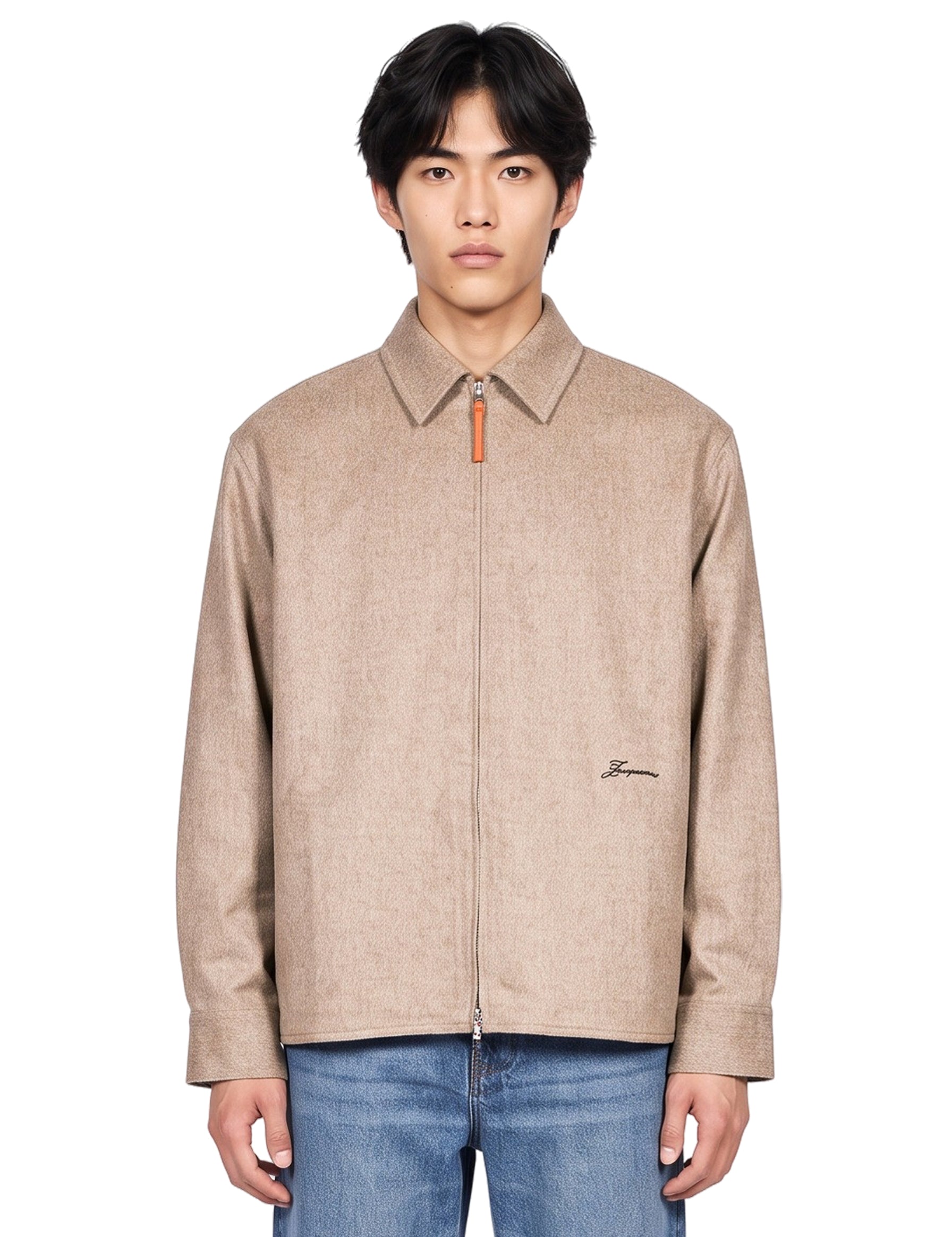 Giacca camicia Flash in beige 