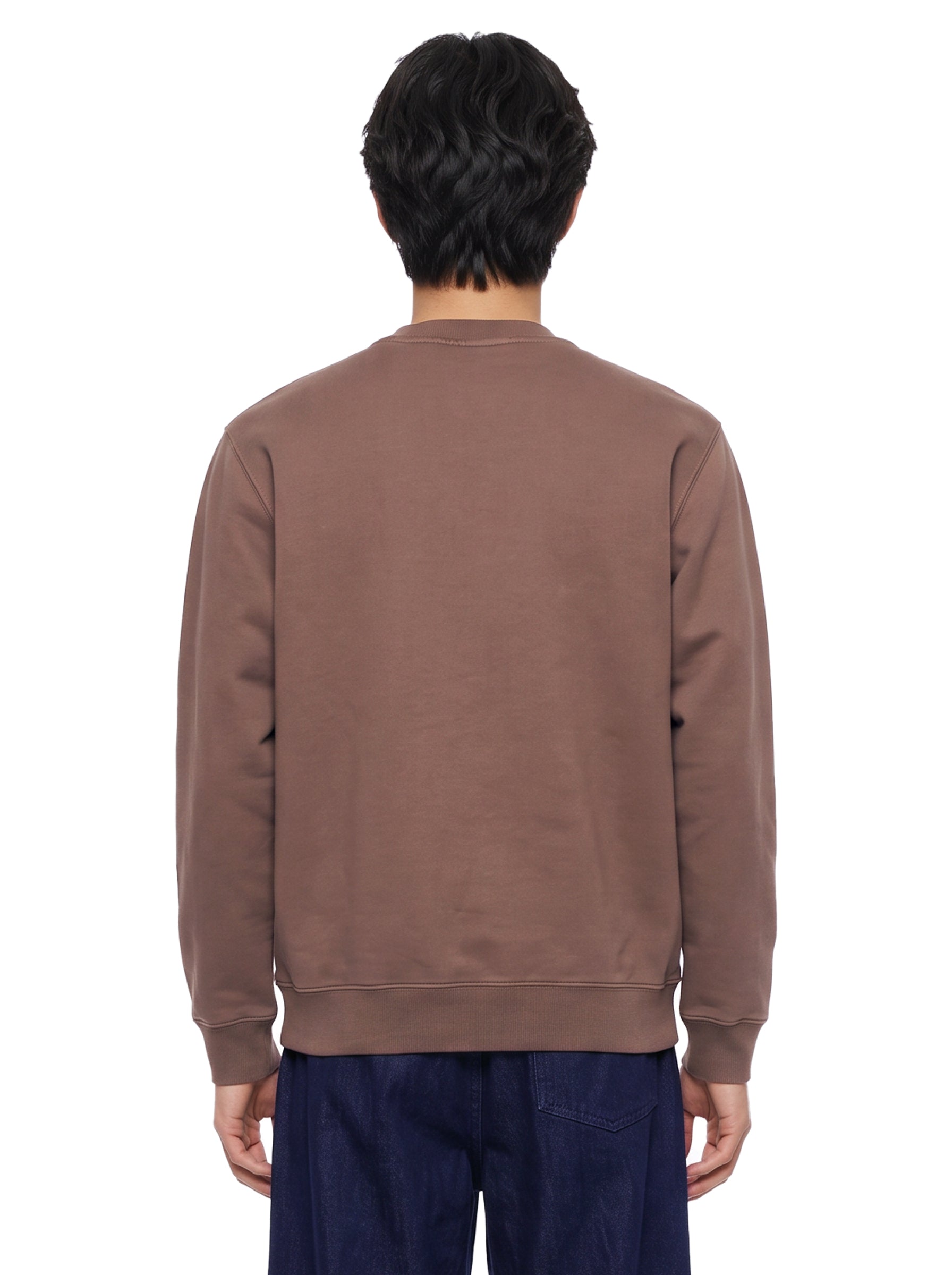 Felpa Gros Grain in marrone 