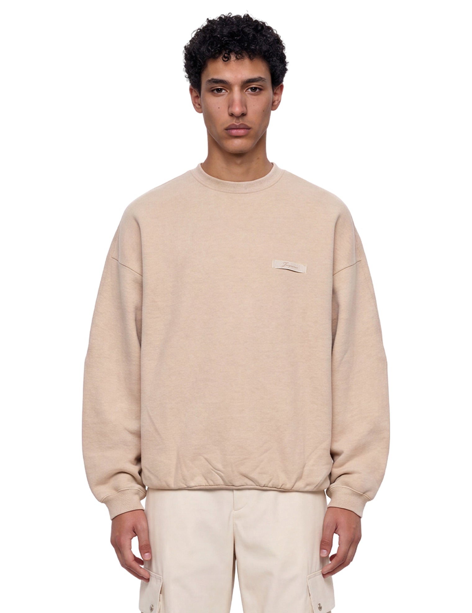 Felpa le sweatshirt ruban in beige 