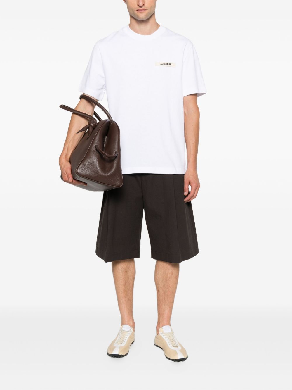 T-shirt Le T-shirt Gros Grain in bianco Jacquemus - Unisex 
