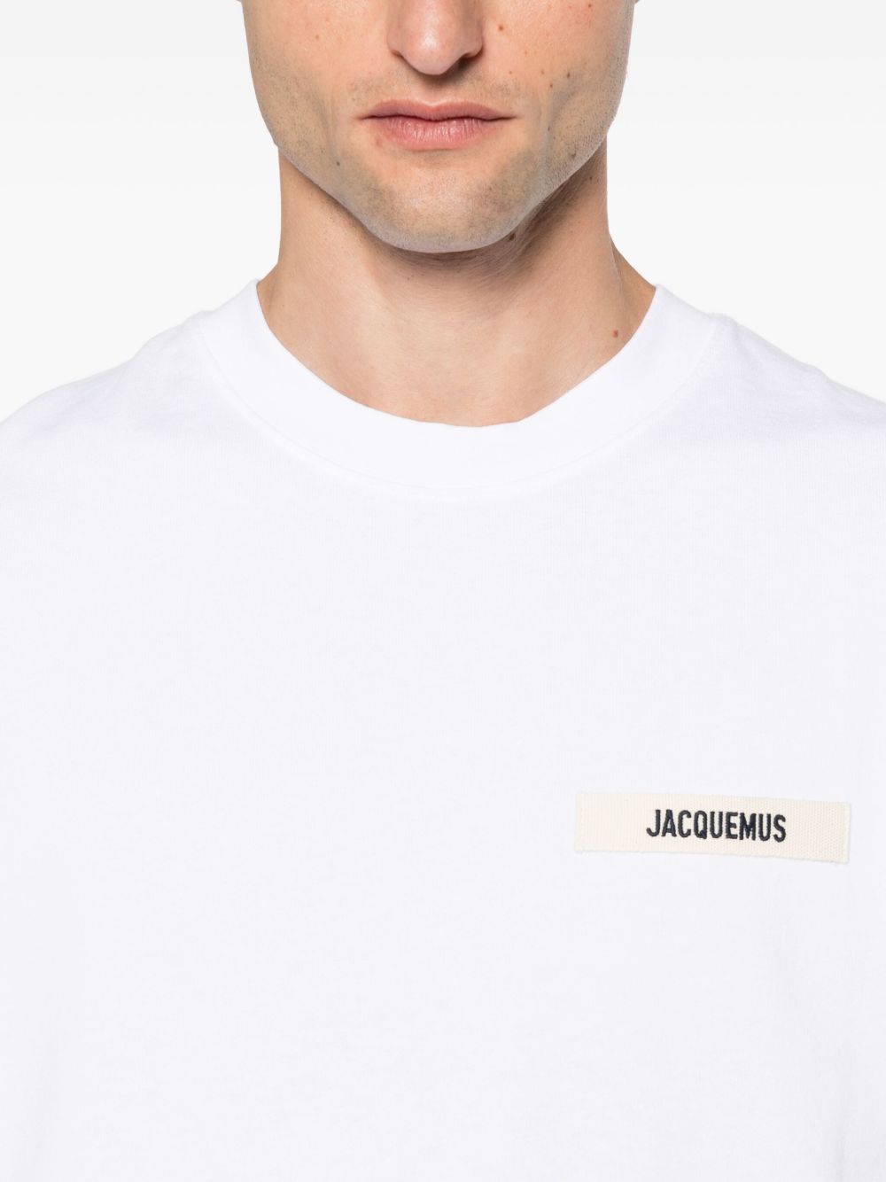 T-shirt Le T-shirt Gros Grain in bianco Jacquemus - Unisex 