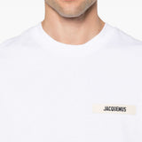 T-shirt Le T-shirt Gros Grain in bianco Jacquemus - Unisex 