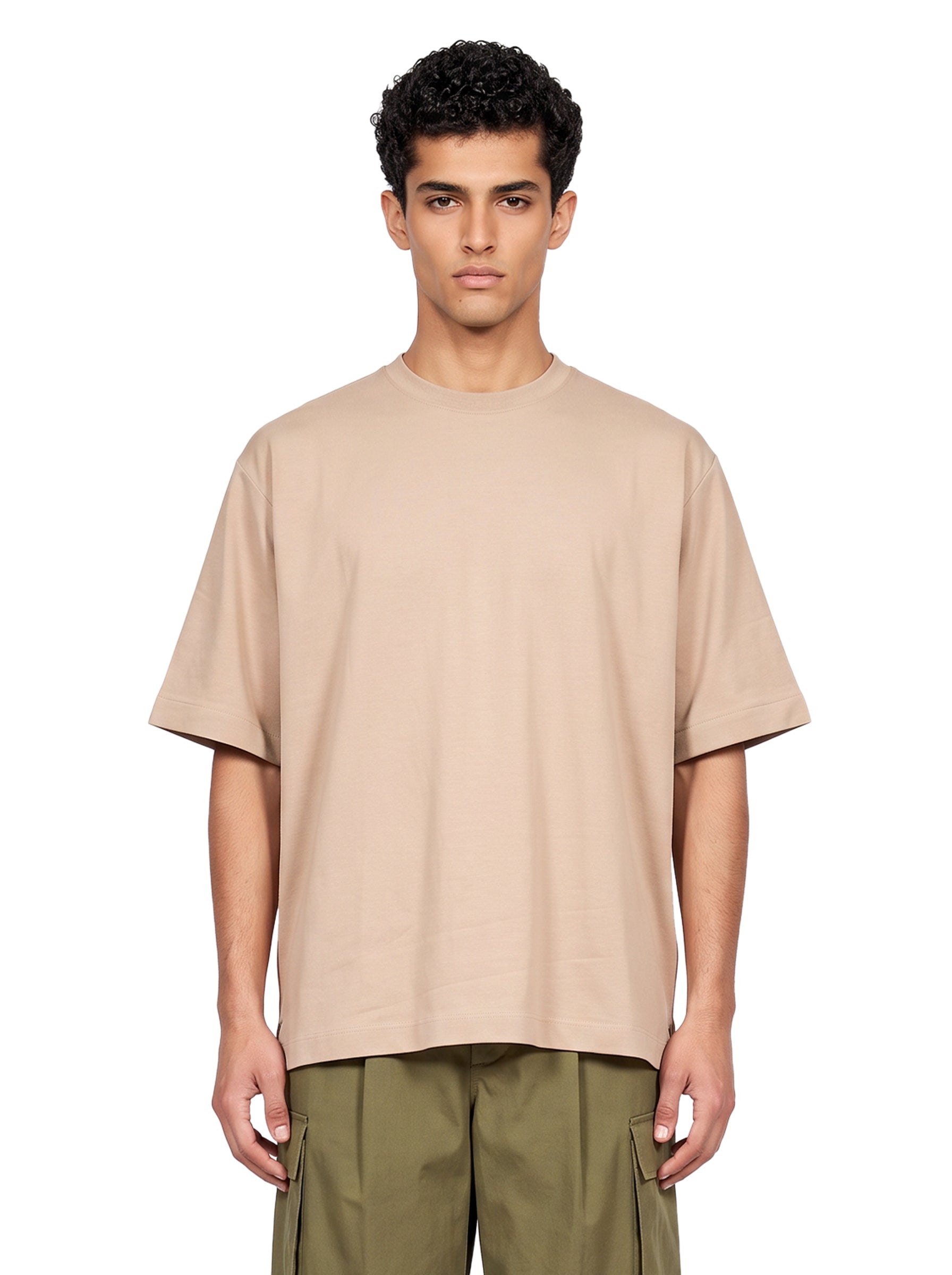 T-shirt a maniche corte Gros Grain in beige 