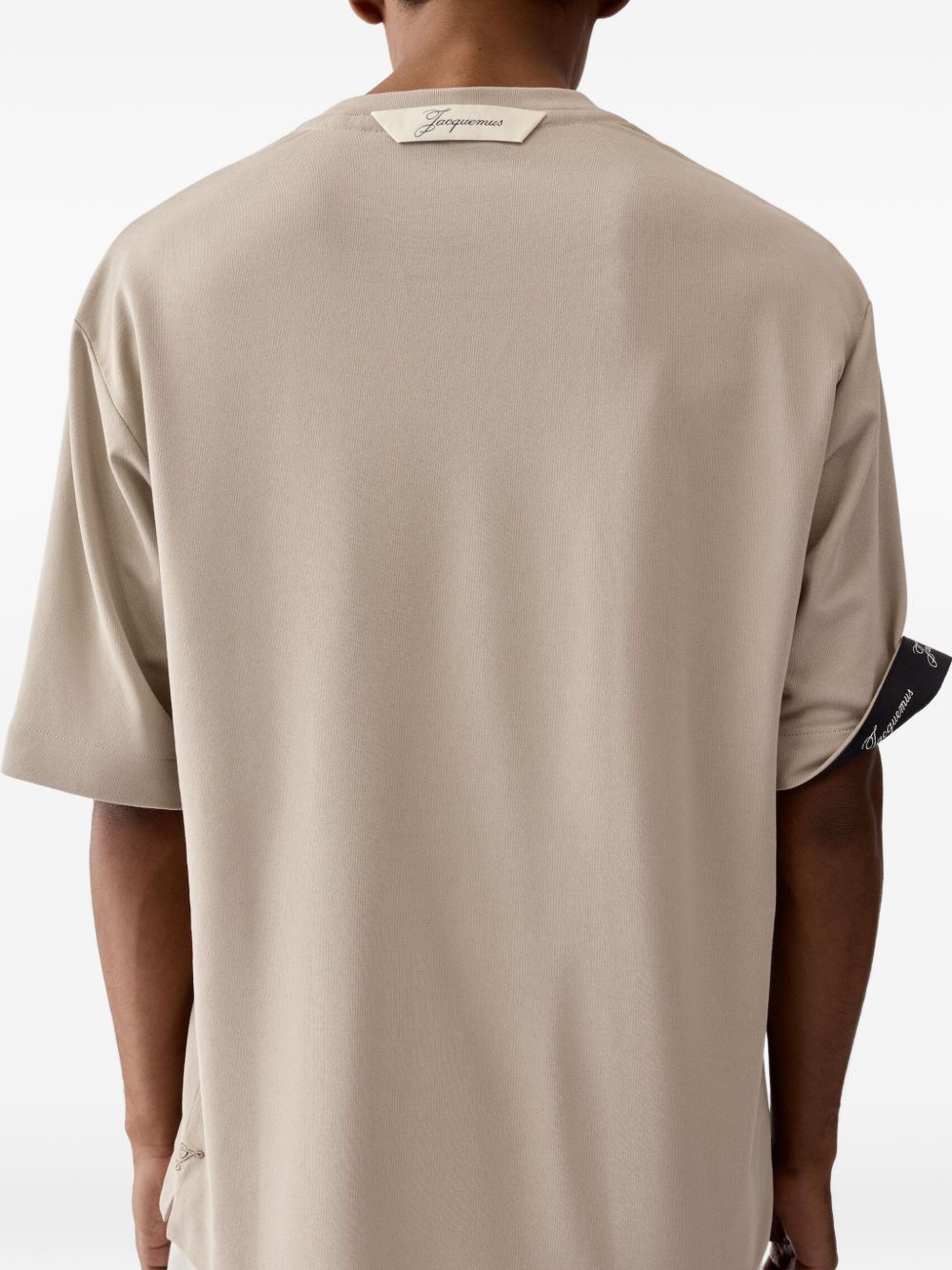 T-shirt a maniche corte Gros Grain in beige 