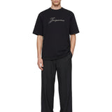 T-shirt con logo in nero 