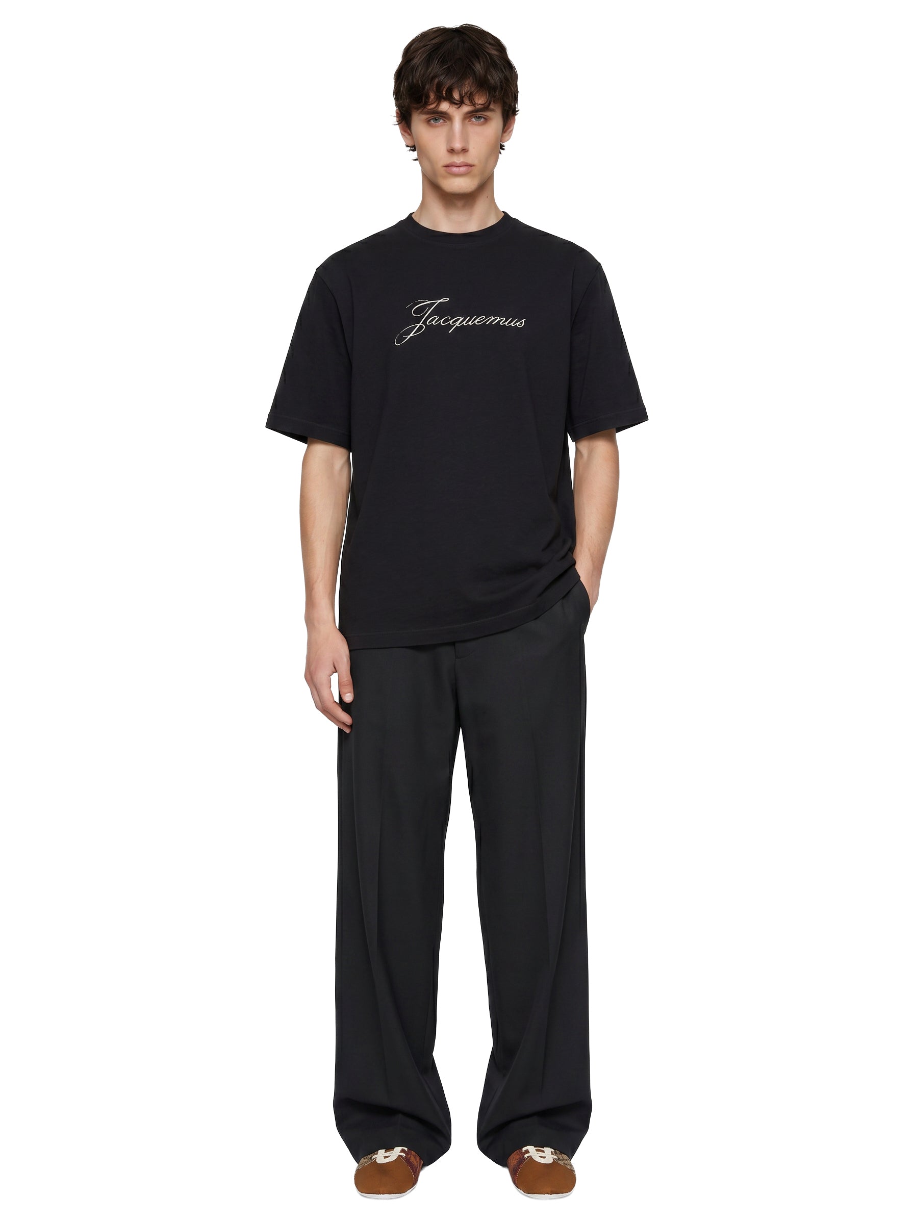 T-shirt con logo in nero 