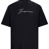 T-shirt con logo in nero 