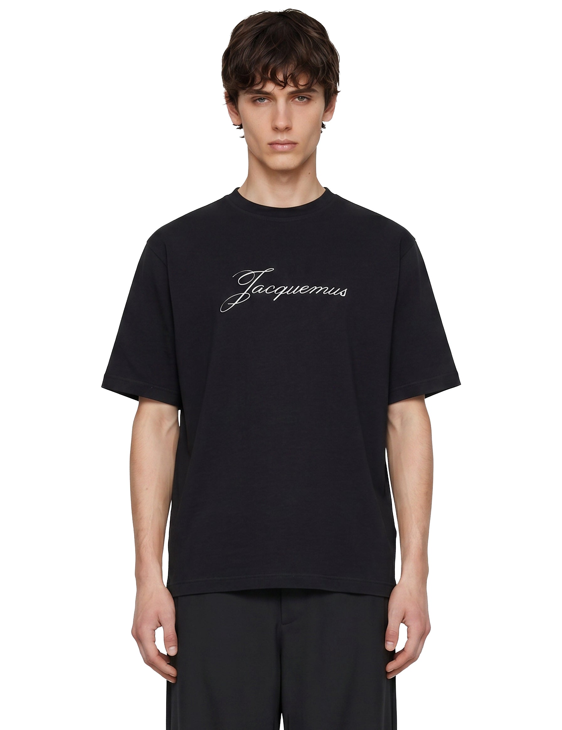 T-shirt con logo in nero 