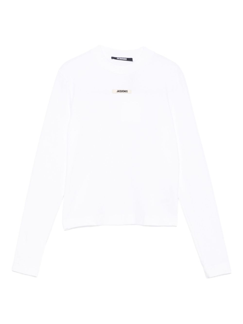 T-shirt a maniche lunghe le tshirt gros grain in bianco Jacquemus - donna 