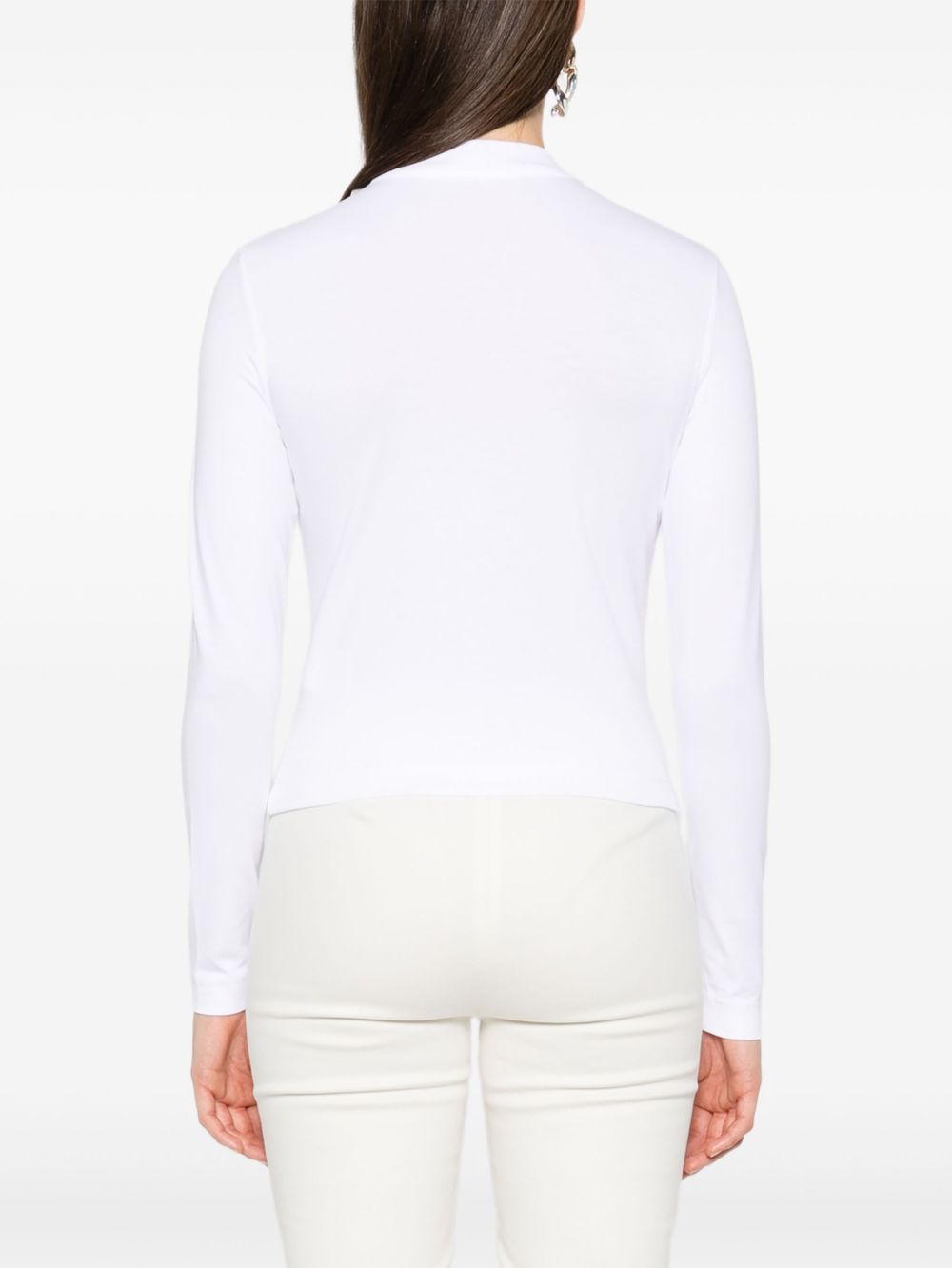 T-shirt a maniche lunghe le tshirt gros grain in bianco Jacquemus - donna 