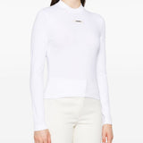 T-shirt a maniche lunghe le tshirt gros grain in bianco Jacquemus - donna 