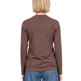 T-shirt con logo in marrone 