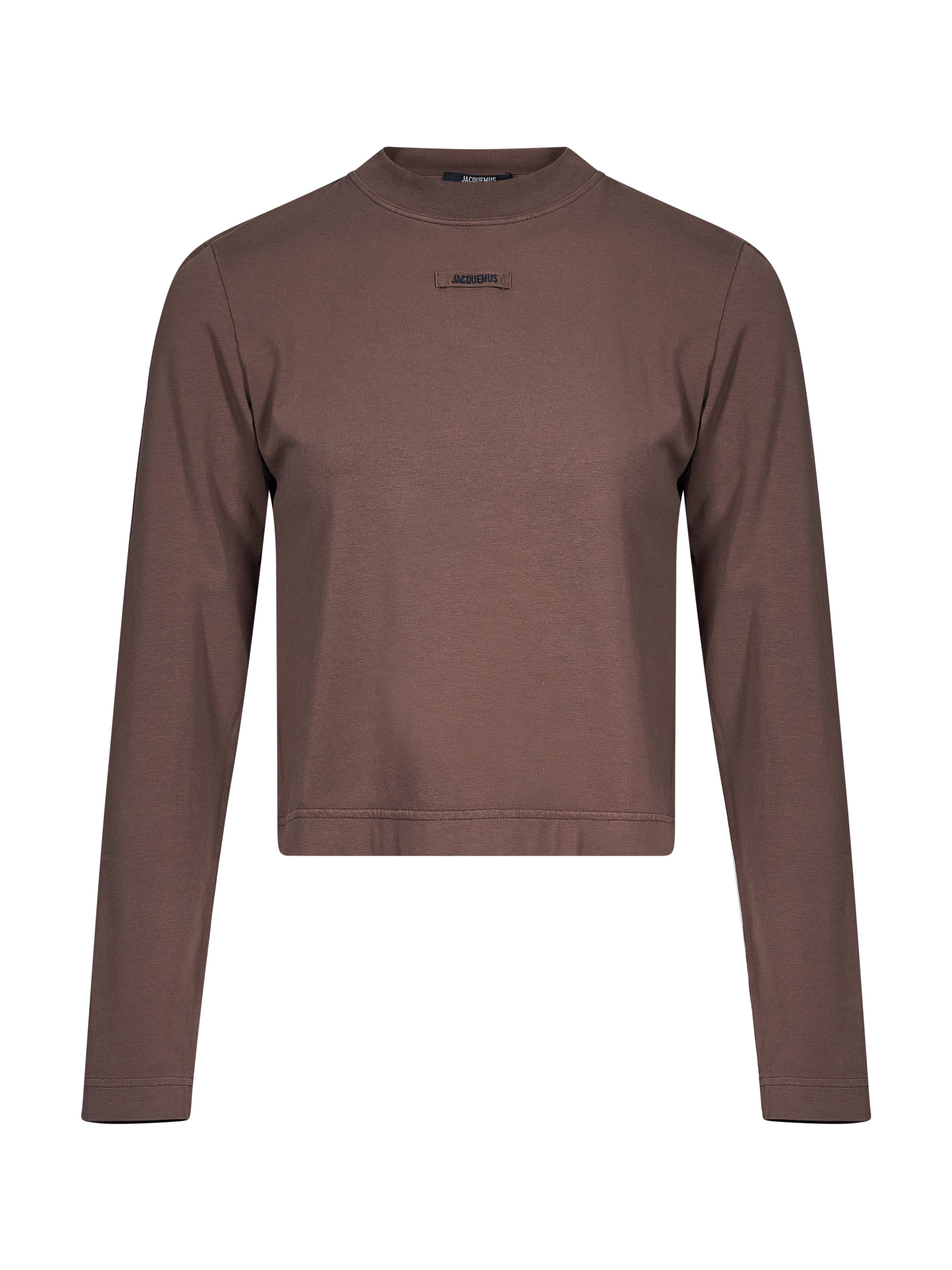 T-shirt con logo in marrone 