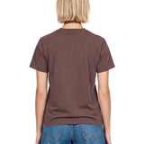 T-shirt con logo in marrone 