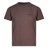 T-shirt con logo in marrone 